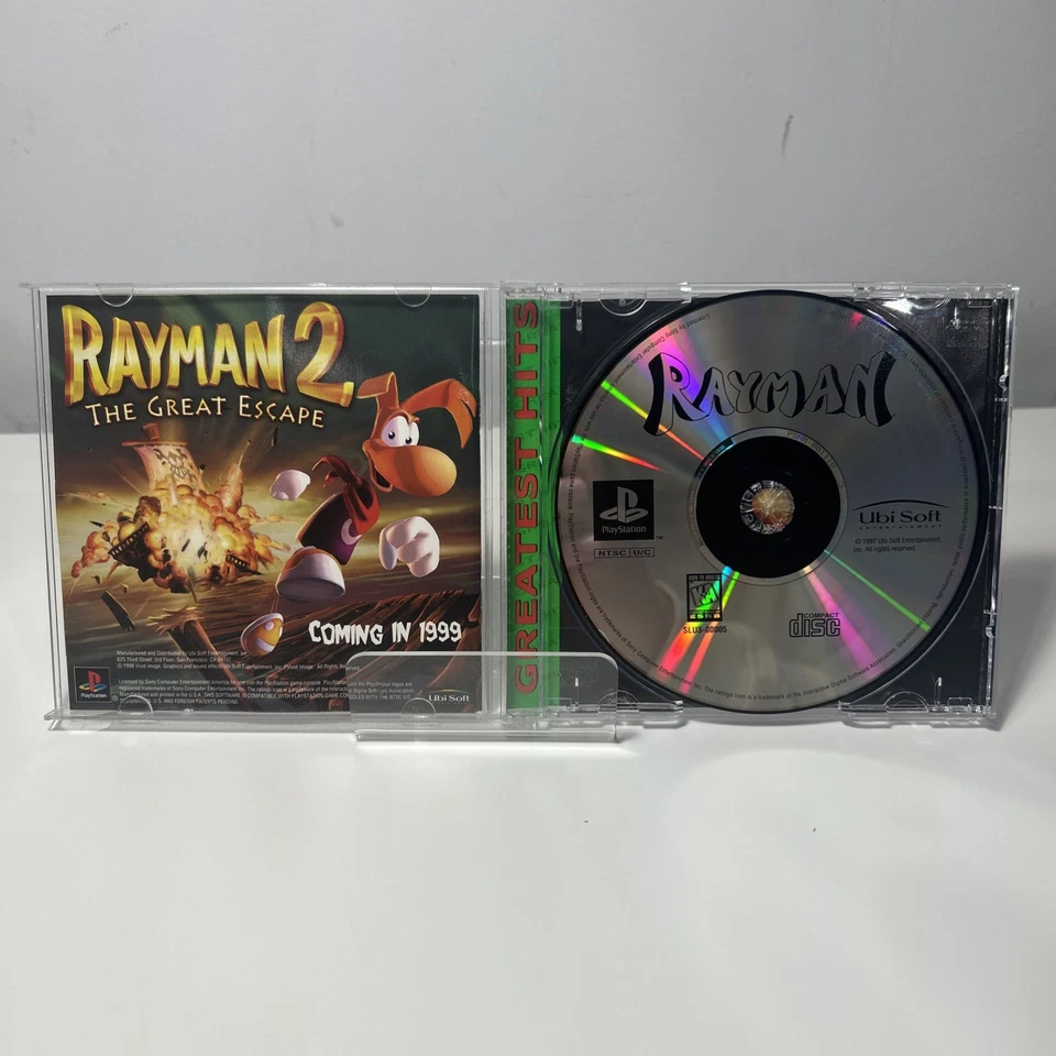 Rayman Sony PlayStation 1 PS1, 1995 TESTED, CIB Complete W Reg Card - Image 3 of 4