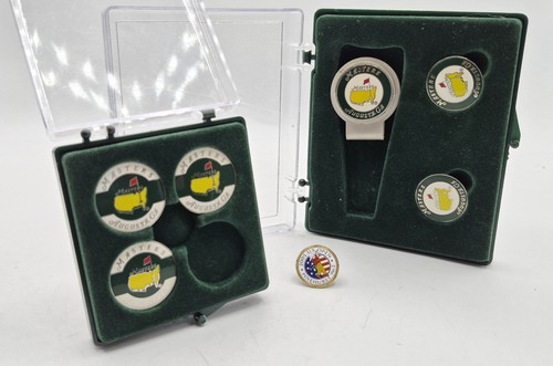 Masters Ball Marker Set + Hat Clip Augusta Natl'l PGA Golf + 2005 Pinehurst No.2