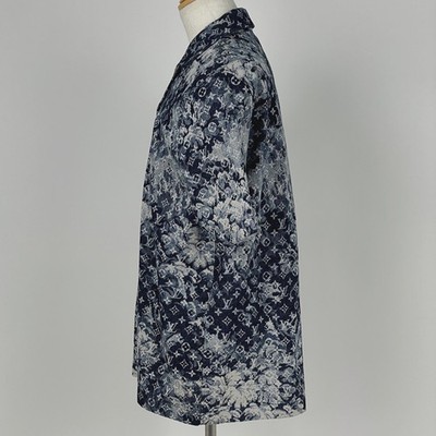 LOUIS VUITTON モノグラムタペストリー　シャツ　シルク　総柄　L Louis Vuitton Hawaiian tapestry short sleeve shirt Monogram denim