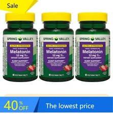 3 pack Spring Valley Ultra Strength Melatonin Sleep Support Dietary Supplement⭐️