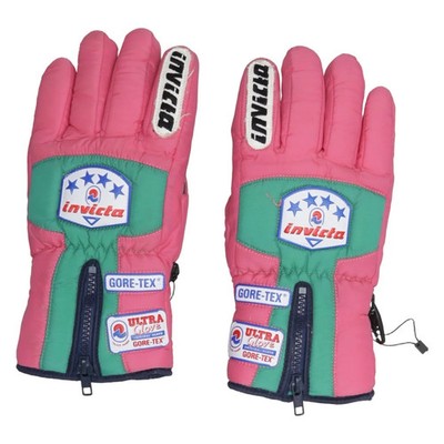 Invicta, Handschuhe, Größe: 7 1/2, Polyamid, Pink/Grün/Weiß #LXa
