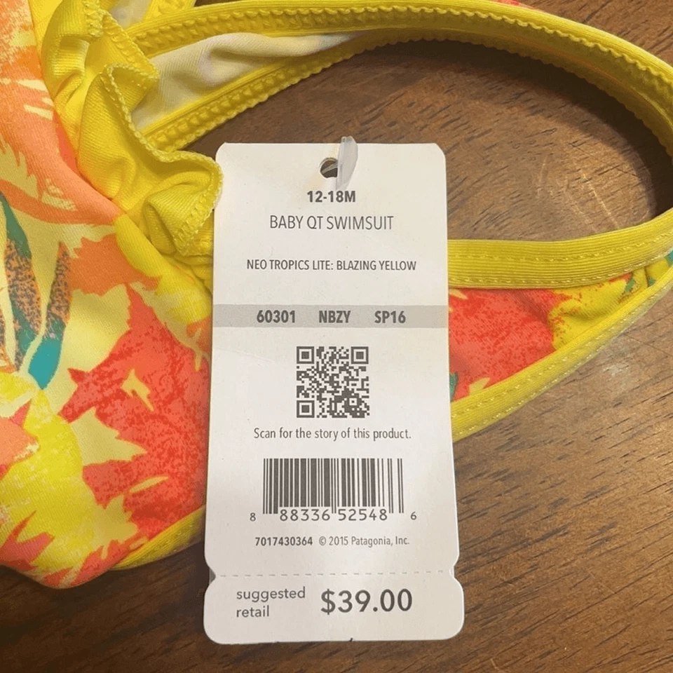 Traje de baño Patagonia 12-18 mos (4698). Nuevo con etiquetas Foto 4 de 4
