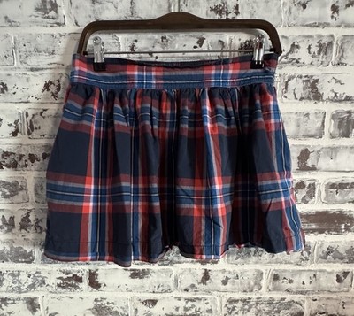 Abercrombie & Fitch Large Girls Teen Y2K Plaid School Girl Plaid Mini Skirt A&F
