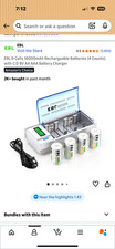 EBL rechargeable batteries and charger D cell