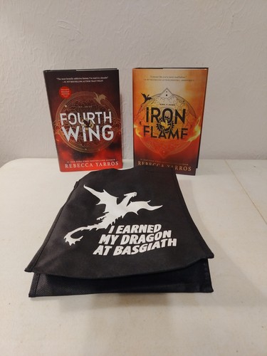 Fourth Wing Holiday Edition & Iron Flame Sprayed Edges With Limited Tote Bag