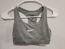 Nike Pro Sports Bra Women Size S Dri-Fit Classic Racerback Grey