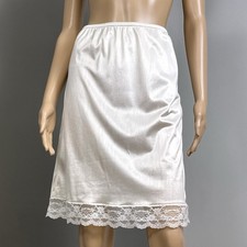 Vintage Half Slip Skirt Esteem For Sheer Comfort Size Small Off White Lace Slit