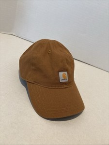 Carhartt Baby Toddler Canvas Baseball Hat Brown Strapback Cap Youth Unisex