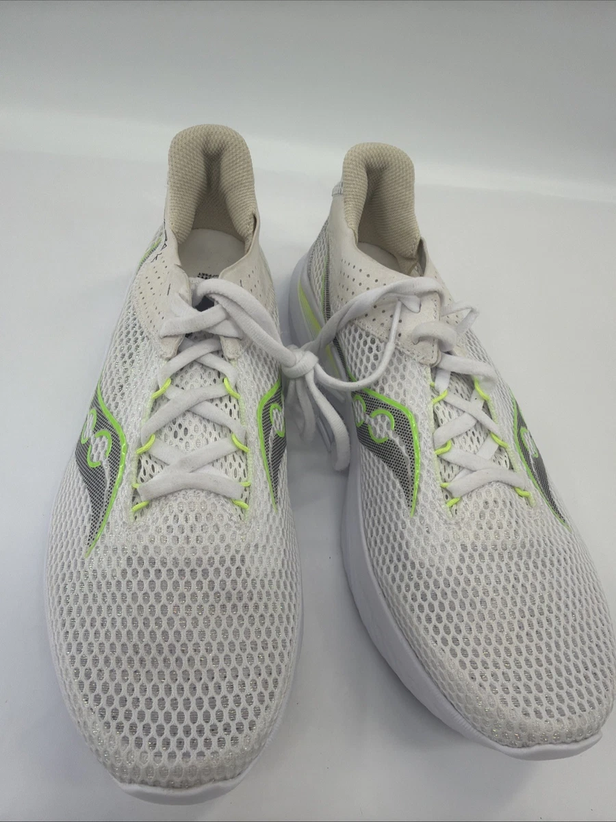 Saucony Men’s Kinvara 14 White/Gray Running Shoes - Size 11.5 Shop White Mens Saucony Kinvara 14 Running Shoes – Shoebacca main image 3