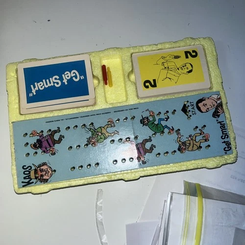 Vintage 1966 Ideal Get Smart Mini-Board Card Game Original Box All Cards no pegs