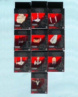 Star Wars Titanium Black Series Die-cast Mini Ships 1-10 Lot - NEW