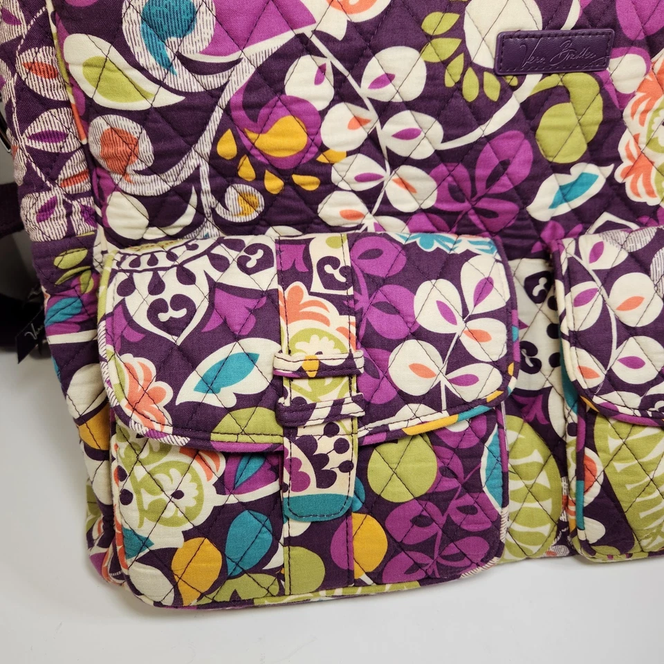 Vera Bradley Grand Cargo Travel Bag - Purple Plum Crazy Pattern - EUC - Image 4 of 4