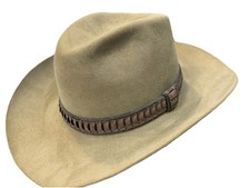 Vintage Stetson 3x Beaver Cowboy Rancher Hat With Box 7 1/8th