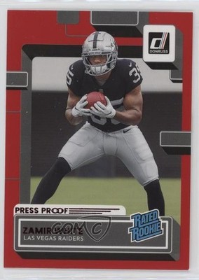 2022 Panini Donruss Rated Press Proof Red Zamir White #334 Rookie RC 11s9