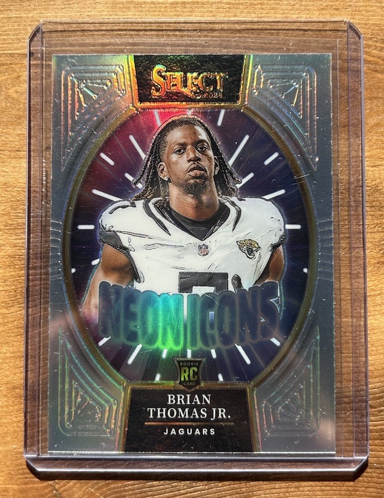 2024 Panini Select - Neon Icons Brian Thomas Jr. #17 Silver Prizm (RC)