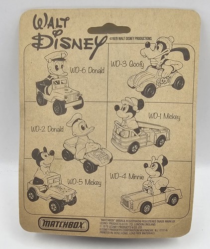 Vintage Matchbox Walt Disney Complete Vehicle Set - Carded - Picture 7 of 7