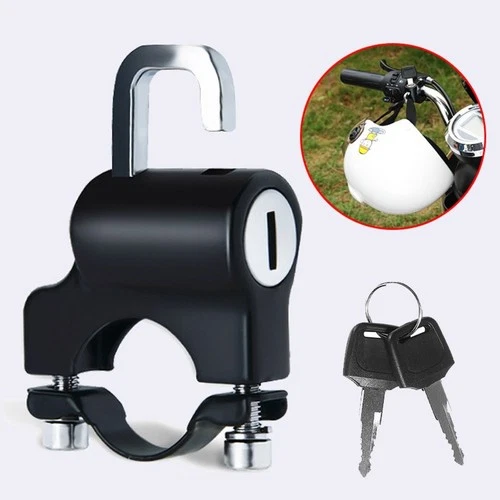 Anti Theft Motorcycle Helmet Lock Handlebar Mount Security Metal Lock with Keys