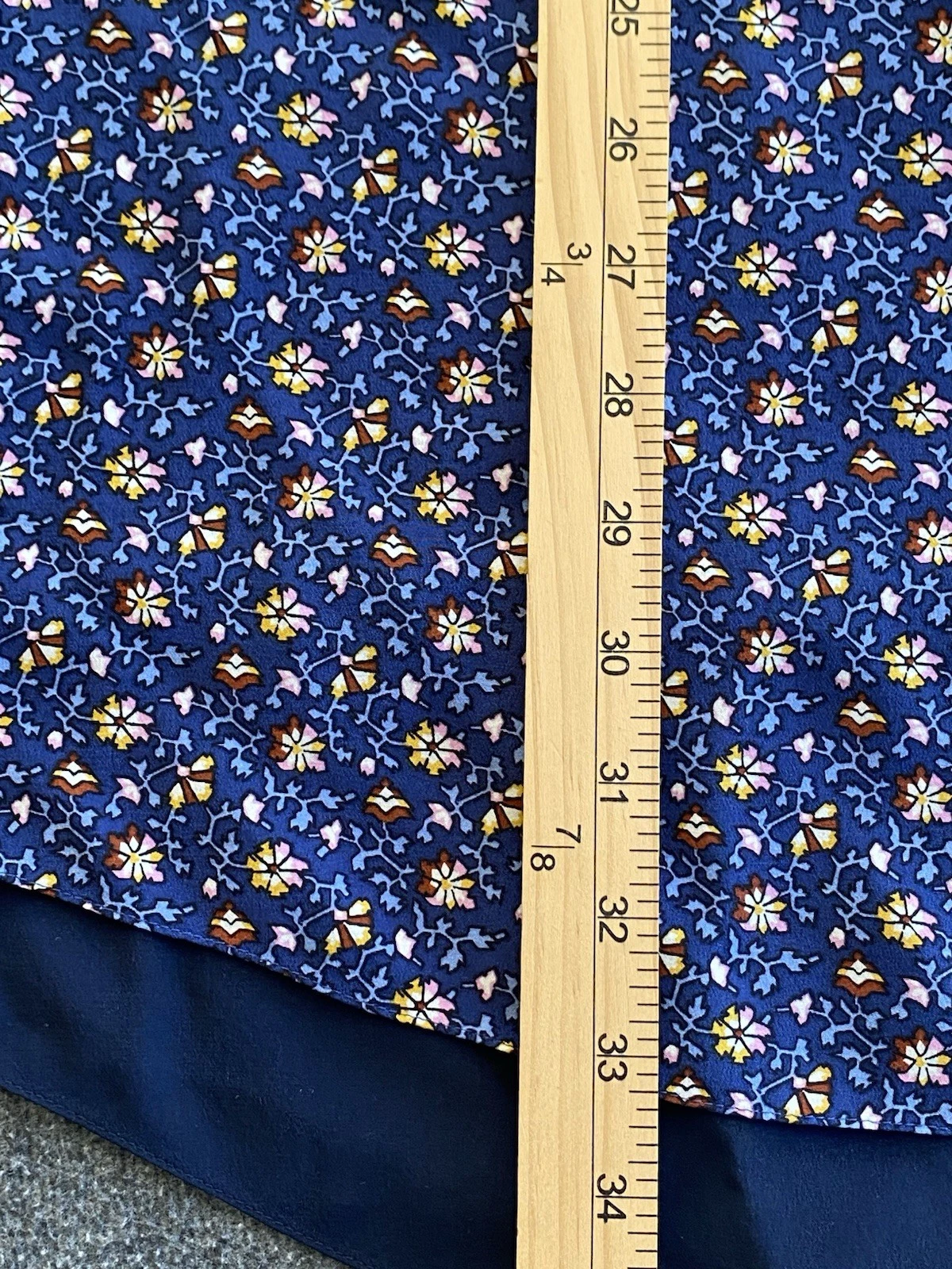 Abito Tory Burch piccolo blu floreale seta prendisole foderato vacanze estive tutti i giorni