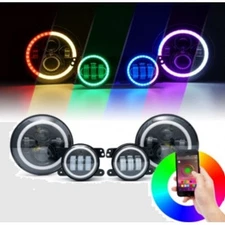 Race Sport Lighting RS9JL4 9" Adapted Headlight and 4" Foglight