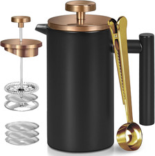 Pressa Da Caffè in Acciaio Inox, 600 Ml, a Doppia Parete, Isolata, per Caffè E T