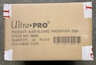 Ultra Pro Card Preserver Protective Holder Pack CASE of 20 PACKS (25 per Pack)