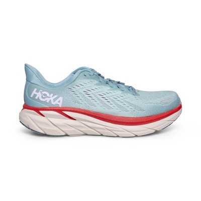 HOKA ONE ONE CLIFTON WIDE AQUARELLE/EGGSHELL BLUE RUNNING SHOES SIZE US  11 NEW