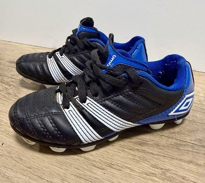 Umbro Corsica Engage Soccer Cleats (Youth Size 11K)Black Blue White Used Clean