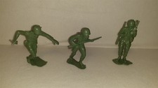 Lot of 3 Large 5" Plastic Army Men Toy Soldiers VINTAGE 