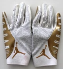 Nike Jordan Vapor Knit Football Gloves Men's XL White/Metallic Gold