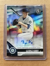 Signed 2021 Bowman Platinum TOP-17 George Kirby Top Prospects Autograph Mariners