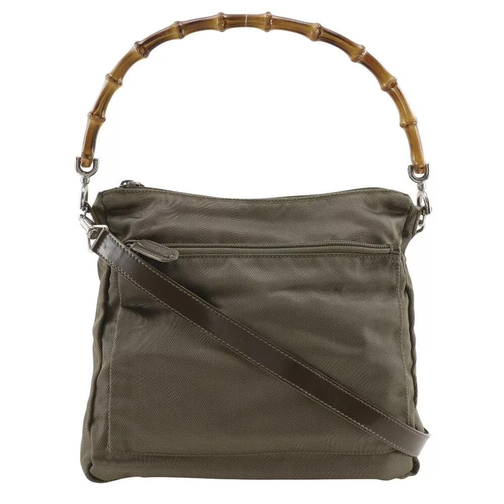 Sac bandoulière GUCCI bambou une ceinture 000.2404.0509 2WAY kaki toile nylon femme