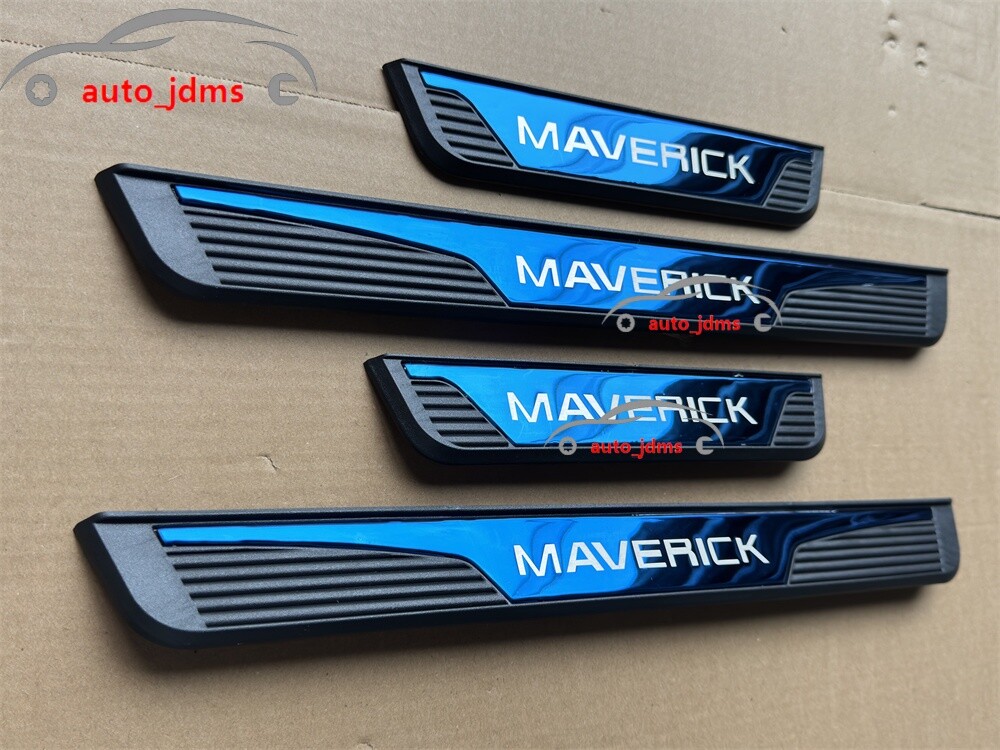 For Ford Maverick Blue Steel Accessories Door Sill Protector Scuff Plate Trims