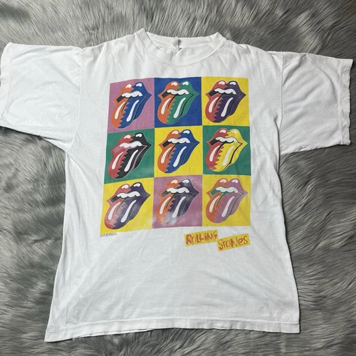 Rolling Stones Urban Jungle Europe Tour White T 1990s vintage concert t-shirt, vintage, single stitch, B+ condition