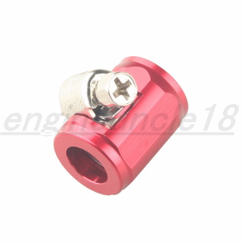 USA 4AN - 32AN Fuel Hose Clamp Finisher Aluminum HEX Finishers Adapter Black/Red - Picture 11 of 34