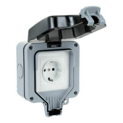 Jadeshay Außensteckdose Wasserdicht IP66 – 250V, 16A, Gartensteckdose Mit Schalter, Aus Robustem ABS