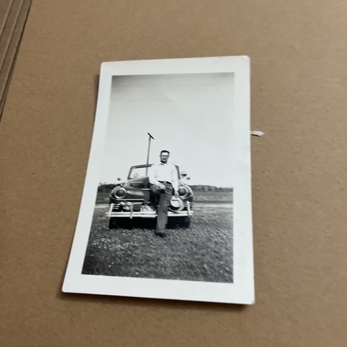 Vintage Foto: Mann mit Auto - Glen Echo Freiwillige Feuerwehr Bethesda MD