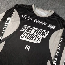 RARE Black Rock Coffee Racing Jersey Men's L PROMO MX MTB Fuel Your Story