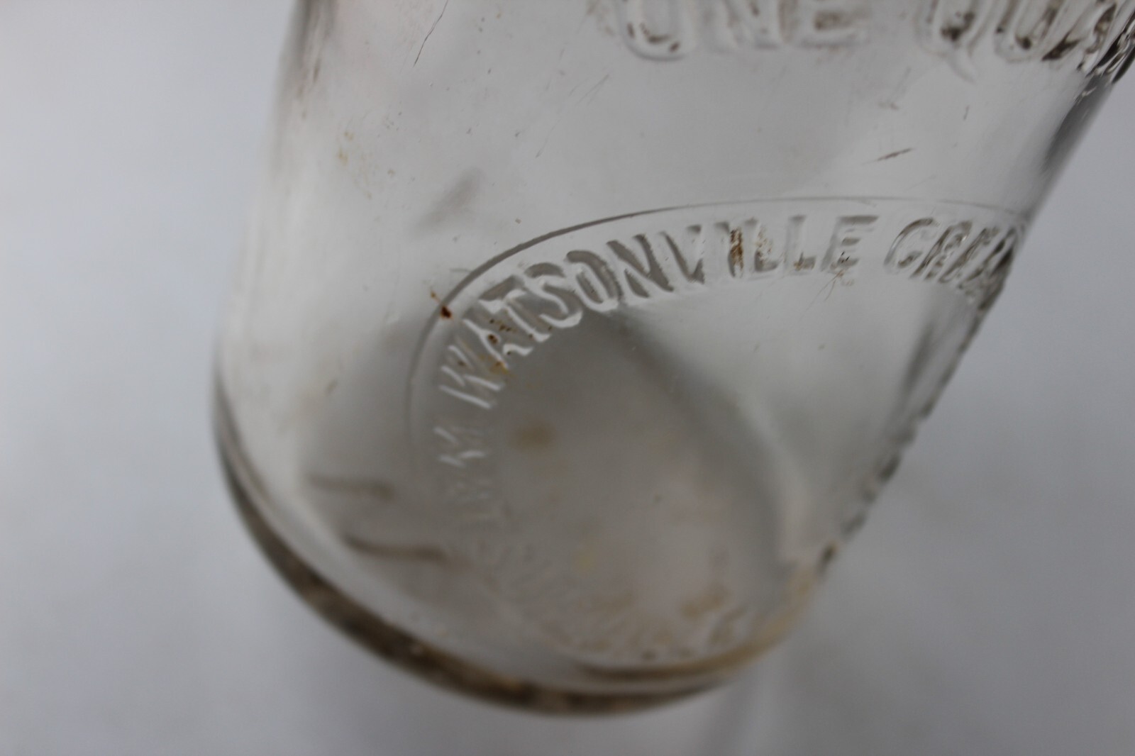 Rare Antique Qt Milk Bottle Watsonville Creameries Santa Cruz CA Bottle