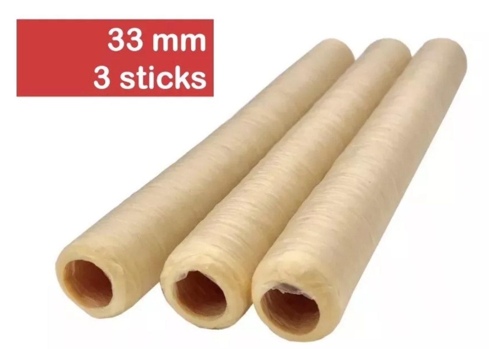 Collagen Casings Dry 33mm / 50ft Lenght for stuffing 61 Lb 270 sausages 3 sticks