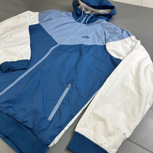 Neu mit Etikett Nike Windrunner Trainingsjacke Herren XL blau Kapuze gefüttert belüftet 727324-460 - Bild 3 von 12