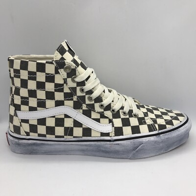 VANS Sk8-Hi Tapered, Mens Size 10, Washed Asphalt - Black / White | VN0A4U16HQE