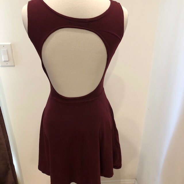 brandy melville burgundy dress Arianna Plaid Dress