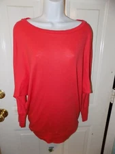 MICHAEL STARS USA Rose Supima Slub Knit Batwing Tee Shirt Top Size OS Women's 
