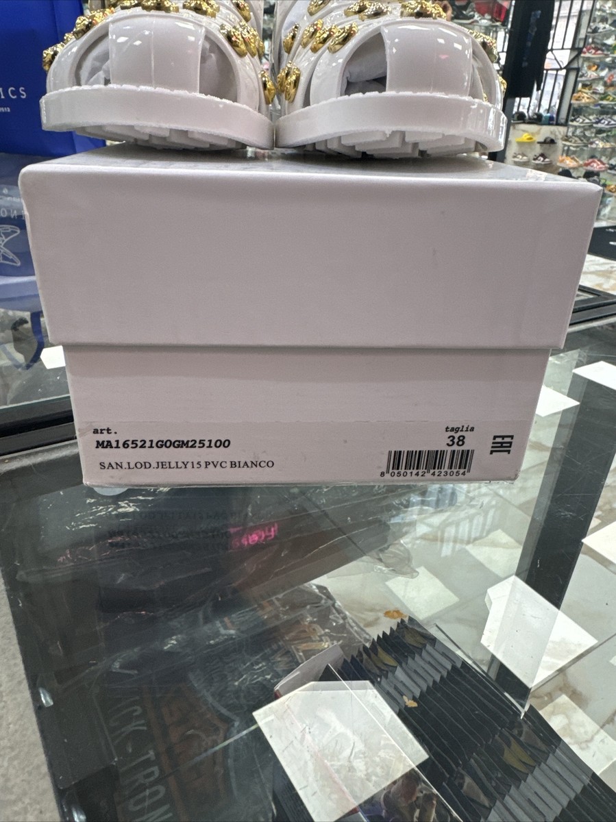 Authentic Moschino Bear Stud Jelly Sandals 38 NIB Transparente | eBay