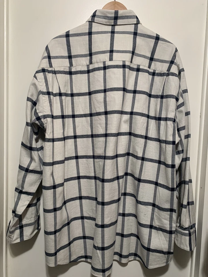 Geoffrey Beene Hombre Camisa Manga Larga A Cuadros Botones XL Calce Regular Algodón Foto 2 de 4