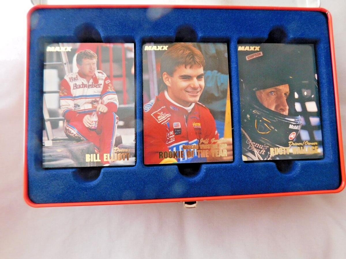 1994 MAXX RACE CARDS NASCAR Premier Series Metal Toolbox Rare 300