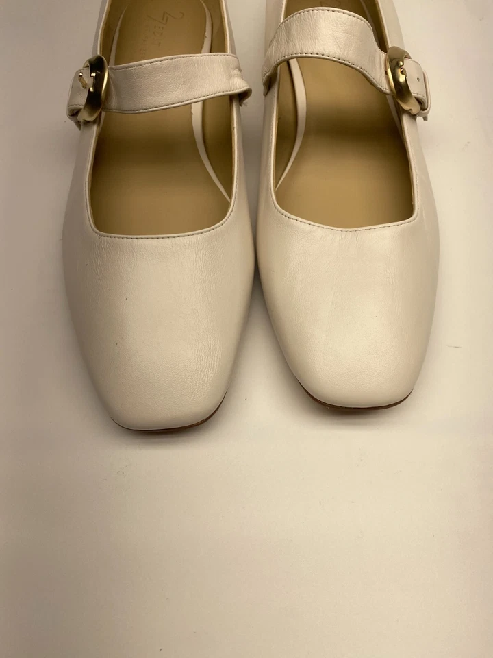 27 Edit Naturalizador Carter Mary Jane Plano en Cuero Blanco Cálido Talla 11 Foto 3 de 4