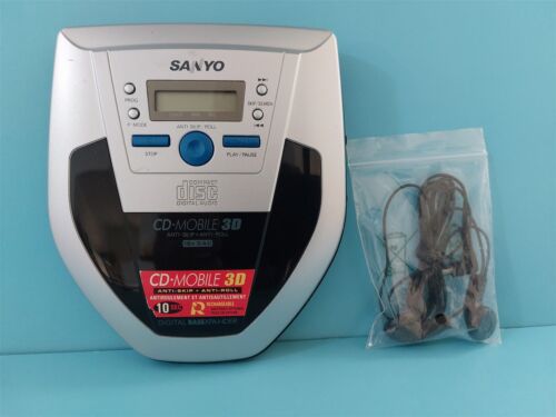 SANYO CDP-1000 PORTABLE COMPACT DISC PLAYER CD MOBILE 3D ANTI-SKIP ANTI-ROLL
