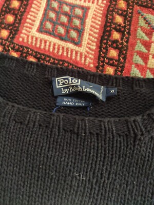 Vintage Polo Ralph Lauren Sit Down Og Bear Sweater 90s Rare Sz. XL