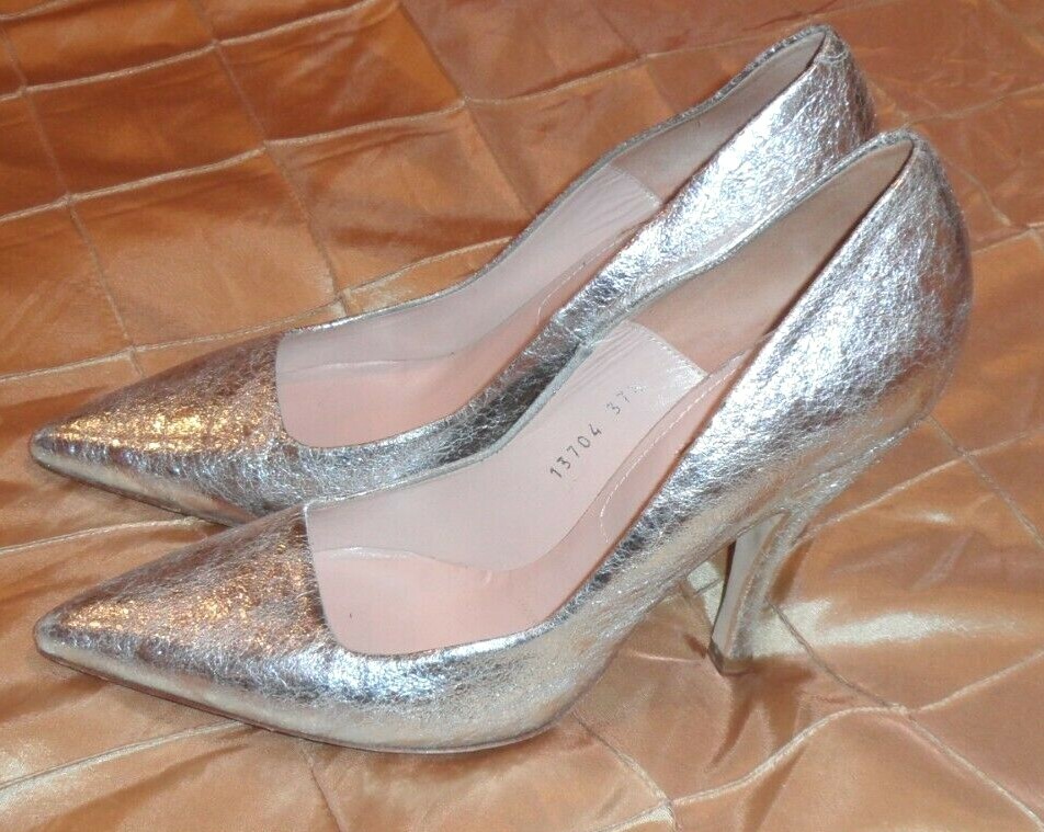 DRIES VAN NOTEN FABULOUS SILVER HIGH HEEL SHOES, SUPER